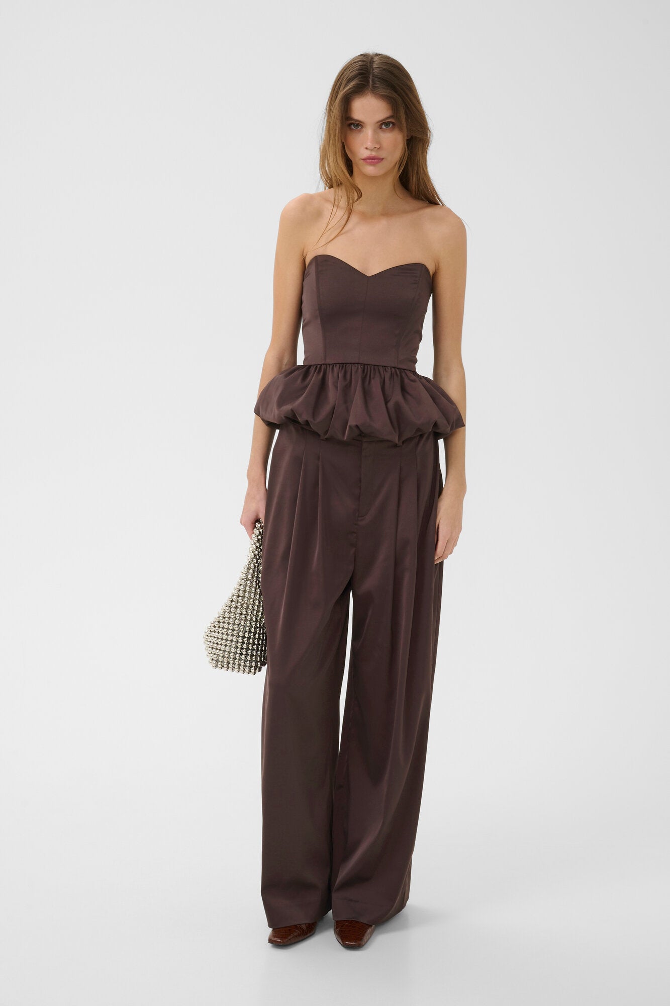 Zelva Corsage top – Deep Plum